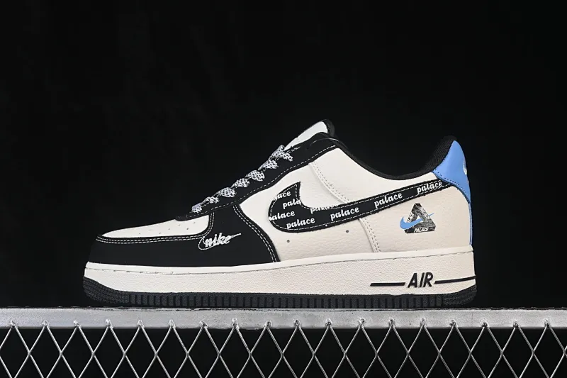 All categories Nk Air Force 1 Air Force series Nk Air Force 1 Low Air Force low-top Nike Air Force 1'07 Low Black, beige and blue contrast Air Force 1 low-top casual sneakers DW8806-005